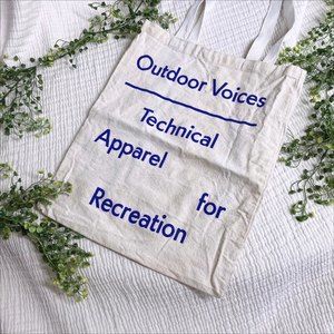 Outdoor Voices Canvas Tote Bag Book Bag Technical Apparel for Recreation Carry
